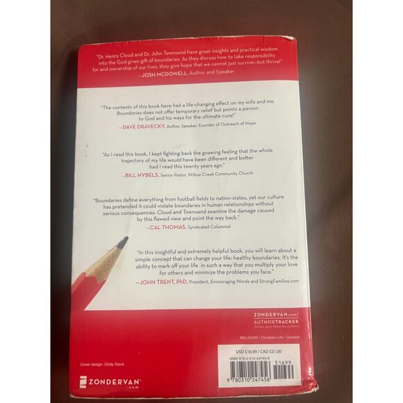 Boundaries, by Dr. Henry Cloud & Dr. John Townsend, Paperback - Picture 2 of 2
